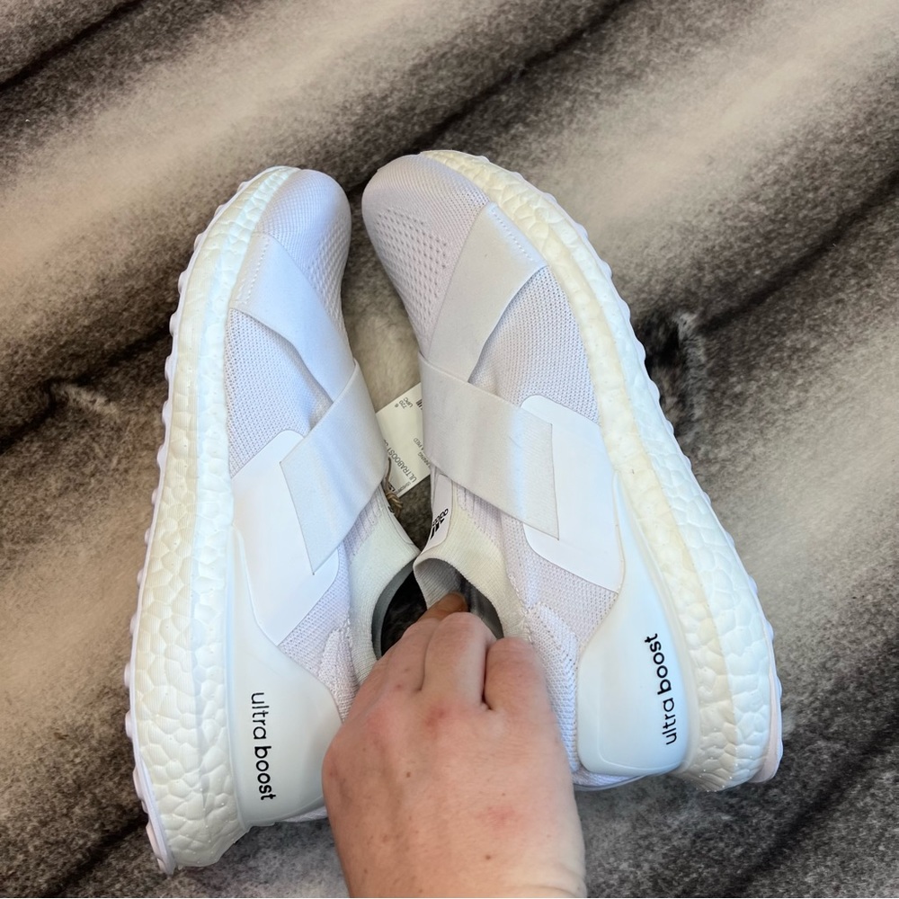Adidas Ultraboost DNA Slip On White Core Black Athletic Running Sneakers - Picture 7 of 8
